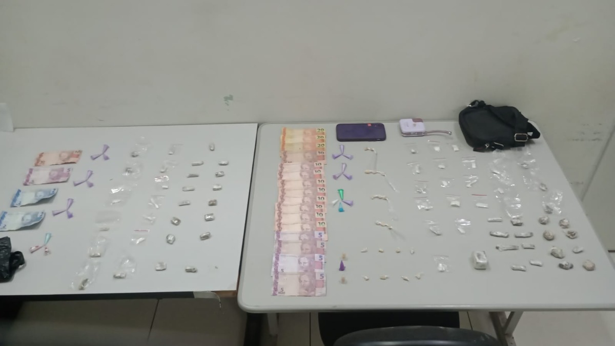 Dupla é presa pelo GAT da GCM com drogas e dinheiro no Parque São Paulo