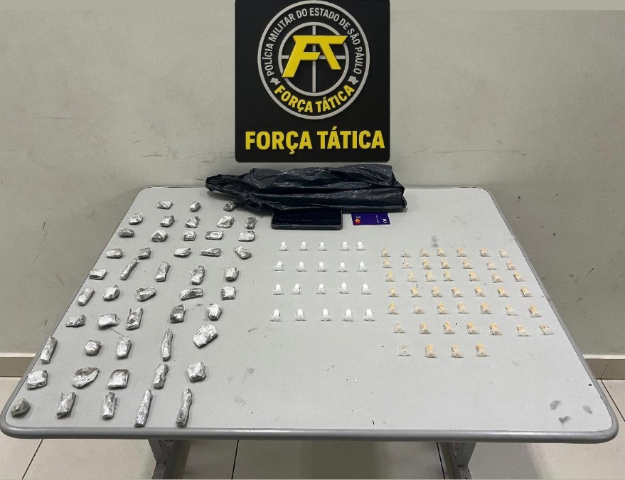 Homem é preso pela Força Tática com cocaína, crack e maconha no Jardim São Rafael ll