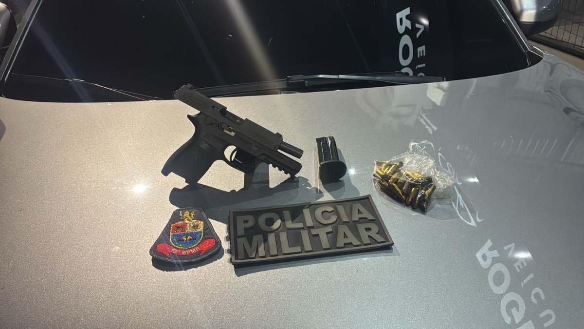 PM prende estoquista com arma de fogo e recupera carro furtado no Selmi Dei