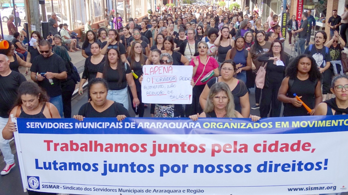 Servidores de Araraquara convocam ato e caminhada para pressionar por reajuste salarial