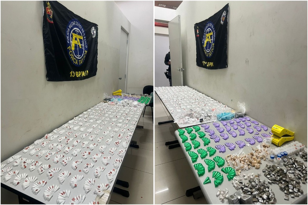 VÍDEO: Três adolescentes são apreendidos pela Força Tática com grande quantidade de drogas no Residencial dos Oitis