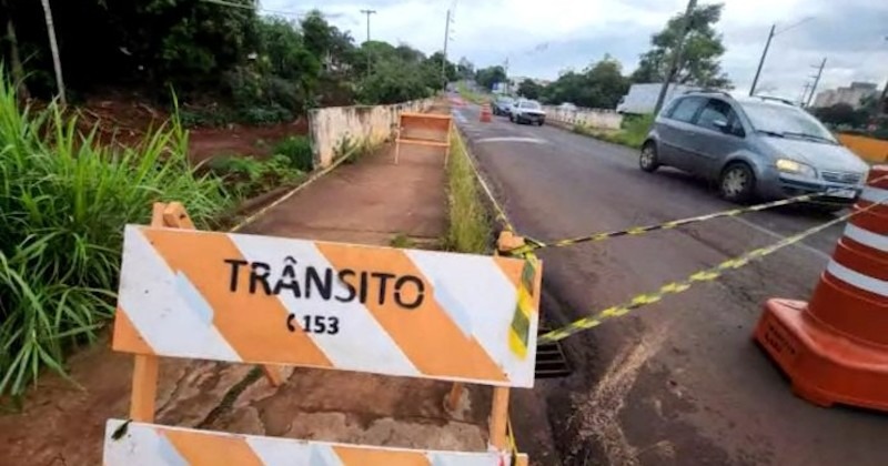 Ponte da Rua Domingos Zanin terá faixa interditada por 3 meses em Araraquara