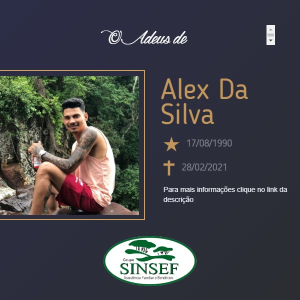 Com pesar, o Grupo Sinsef se despede do Alex da Silva