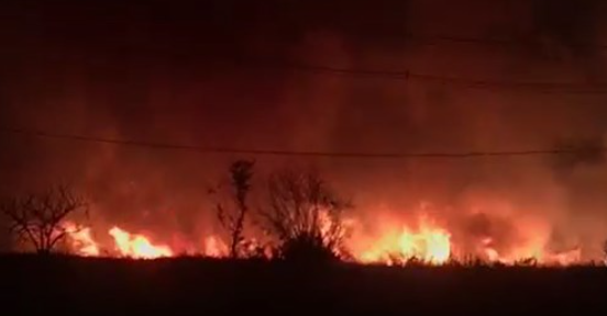 Queimada de grandes proporções atinge canavial em Araraquara