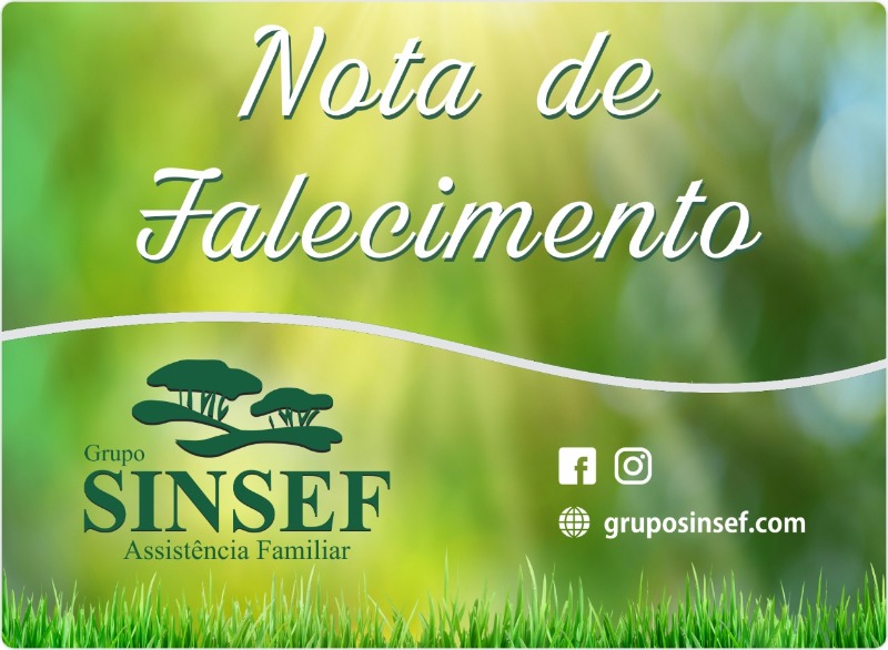 Com Pesar, O Grupo Sinsef Comunica O Falecimento De Lecio Pauli De Oliveira