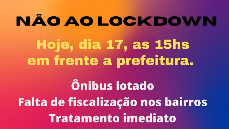 Empresários e comerciantes preparam manifestação contra lockdown em Araraquara
