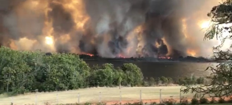 VÍDEO: Incêndio de grandes proporções destrói região do Broa