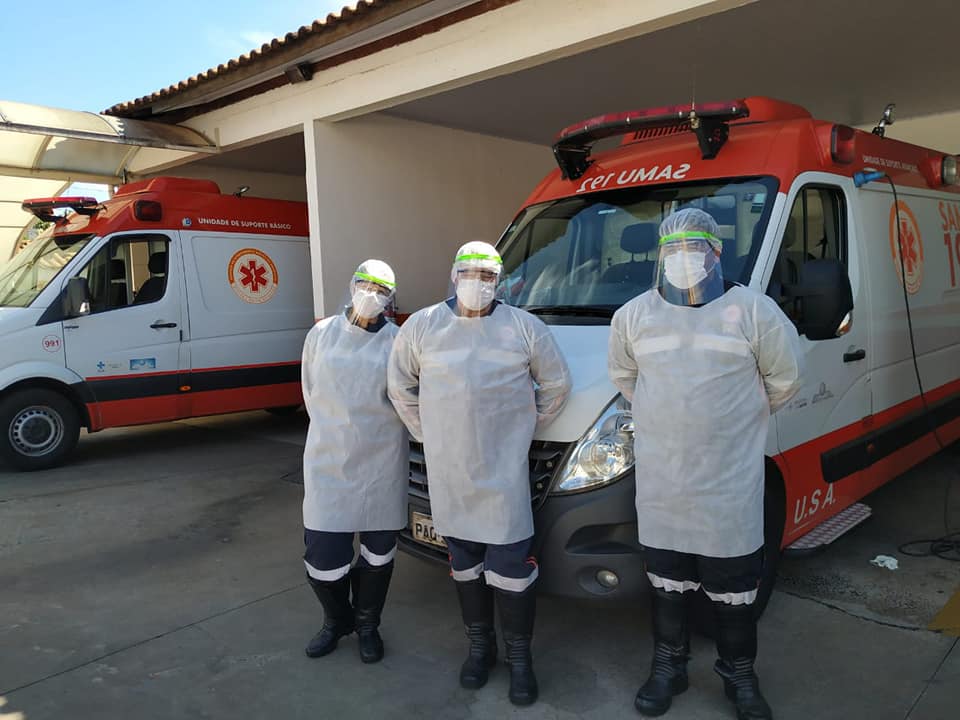 Solidariedade: projeto voluntário doa protetores faciais ao SAMU