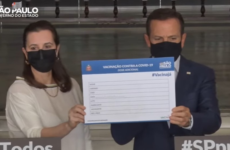 Doria anuncia terceira dose da vacina para idosos com mais de 60 anos