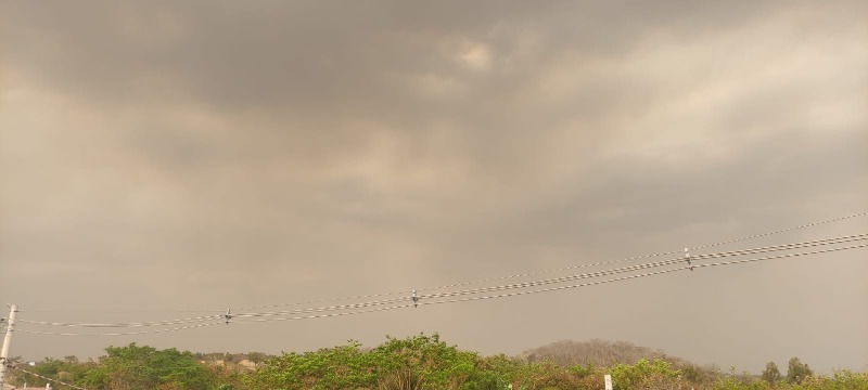 Nuvem escura toma conta do céu em Boa Esperança do Sul