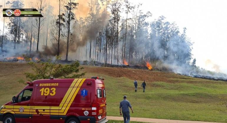 Queda de aeronave causa incêndio em Piracicaba