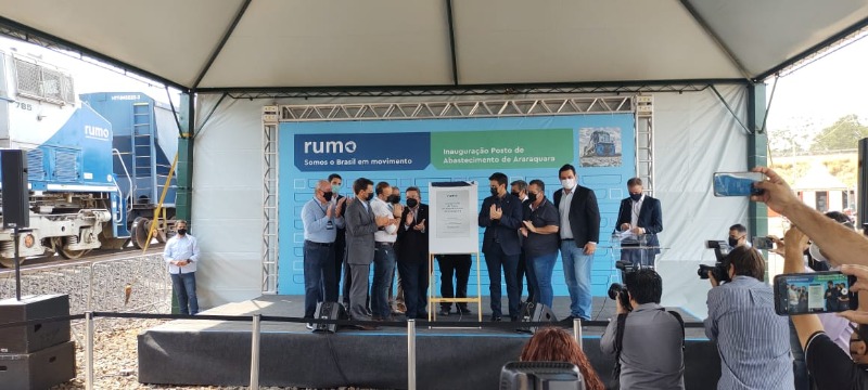Com investimento de R$140 mi, Rumo inaugura novo posto de abastecimento de locomotivas
