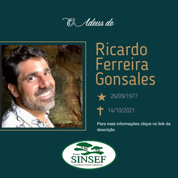 ​Com pesar, o Grupo Sinsef se despede de Ricardo Ferreira Gonsales