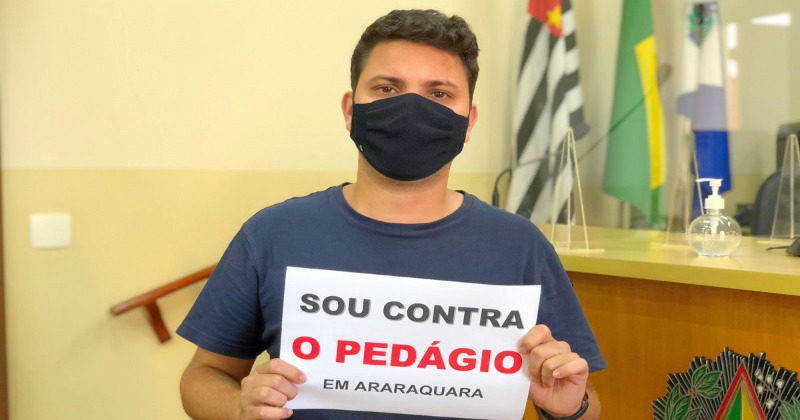 Vereador protocola moção de repúdio e diz ser contra novo pedágio em Araraquara