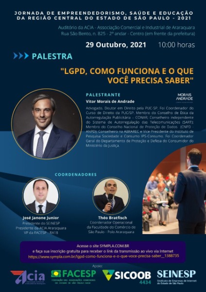 ACIA promove palestra gratuita sobre Lei Geral de Proteção de Dados