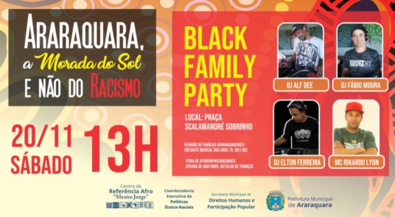 Black Family Party marca o Dia da Consciência Negra em Araraquara
