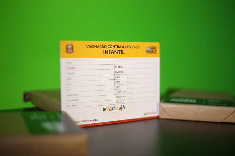SP tem 1 milhão de cartões de vacinação infantil prontos para uso