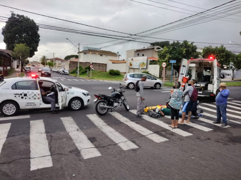 ​Motociclista fica ferido em grave acidente na Vila Harmonia