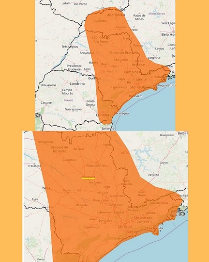Araraquara com alerta de tempestades.
