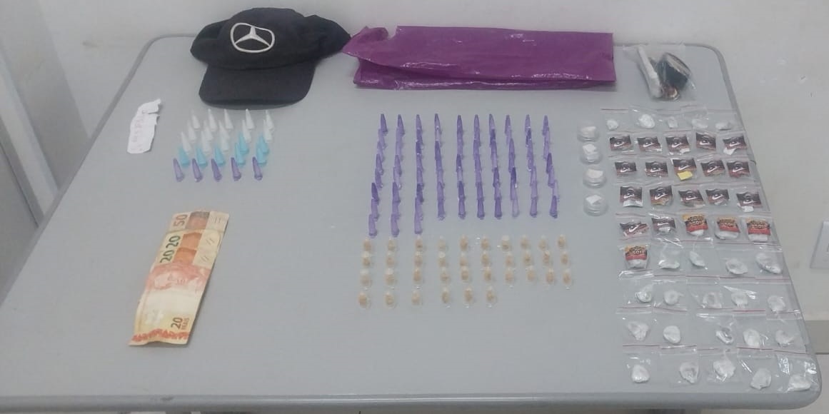 Drogas apreendidas pela Polícia Militar