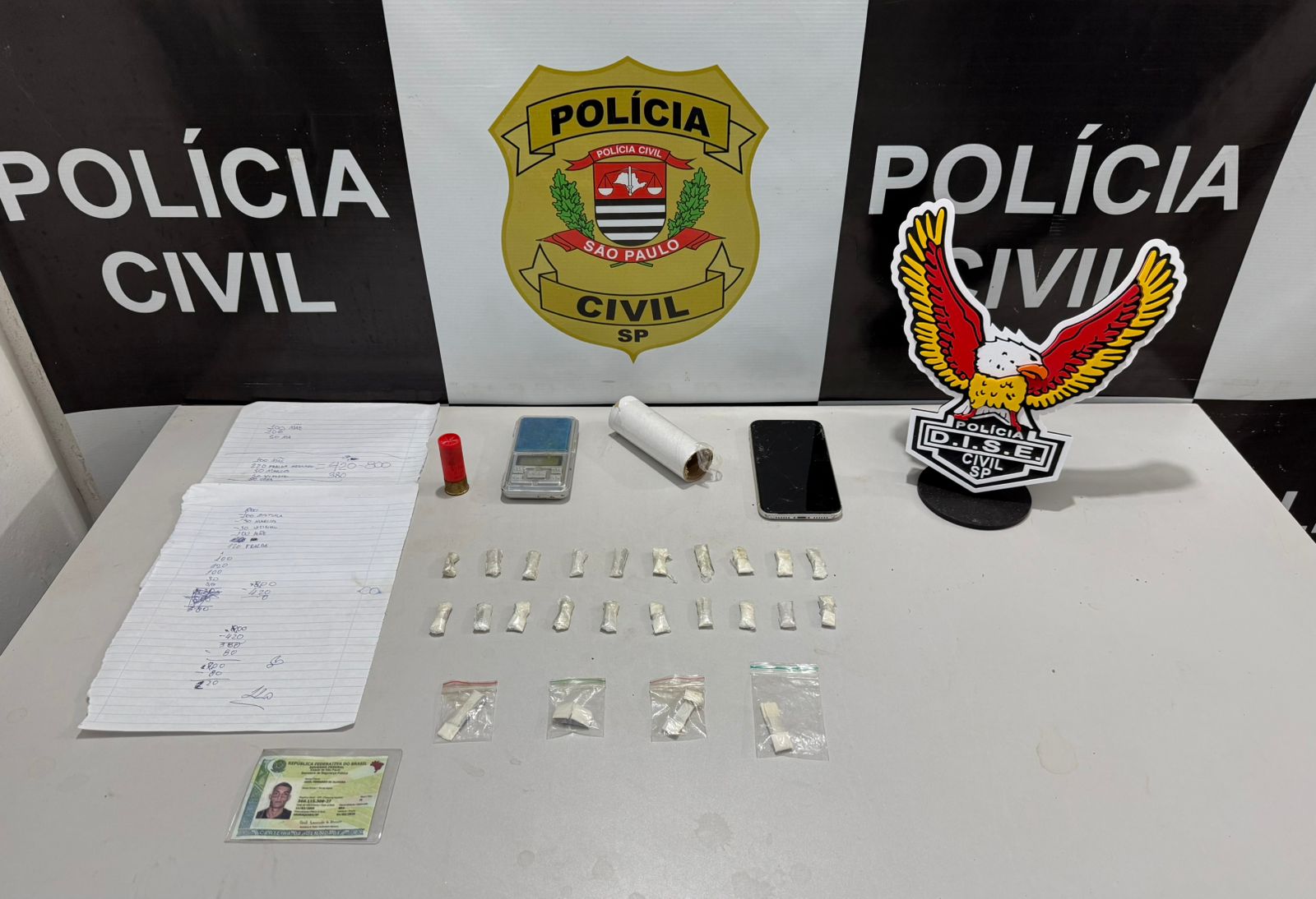 Foto: Divulgação/DISE/Material Apreendido No Primeiro Endereço No Jardim São Rafael ll