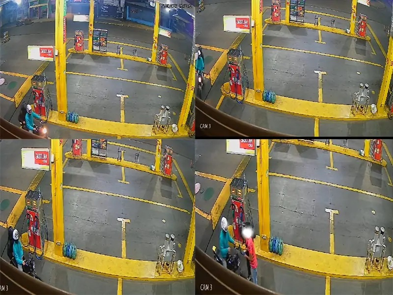 Ação registrada por imagens de câmeras de monitoramento