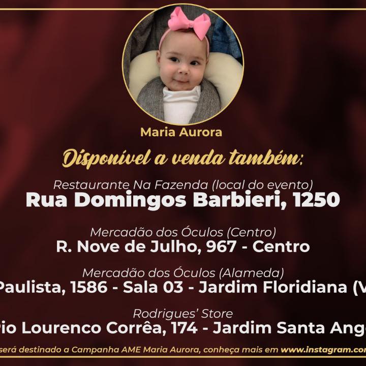 Foto 3 de 3 — Feijoada do Bem: Campanha busca arrecadar fundos para ajudar a pequena Maria Aurora, que tem AME