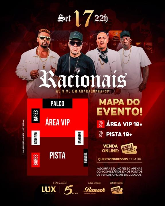 Foto 3 de 3 — Showzaço: Racionais MC´s se apresentam em Araraquara