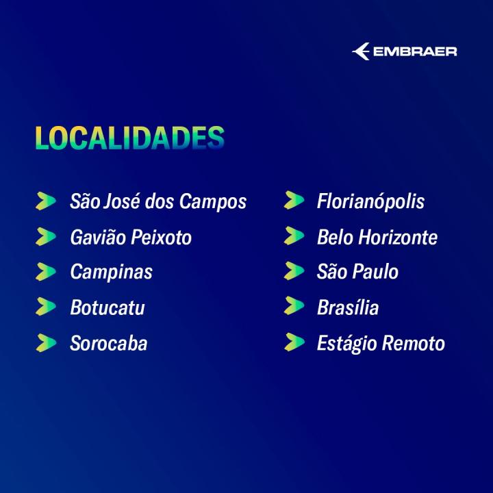 Foto 4 de 5 — Embraer abre inscrições para Programa de Estágio 2024; 350 VAGAS