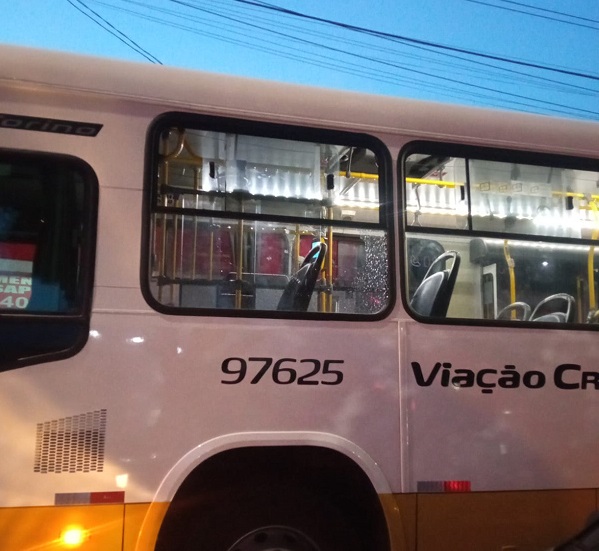 Foto 4 de 5 — Homem é detido pela GCM após apedrejar ônibus no centro de Araraquara