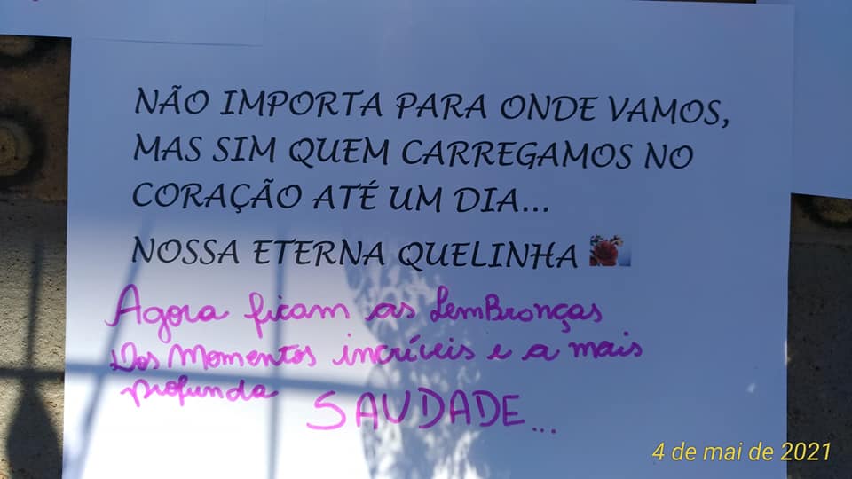 Foto 5 de 14 — Amigos homenageiam servidora vítima da Covid-19 em Araraquara