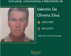 Com pesar, o Grupo Sinsef comunica o falecimento do Sr. Valentin de Oliveira Silva